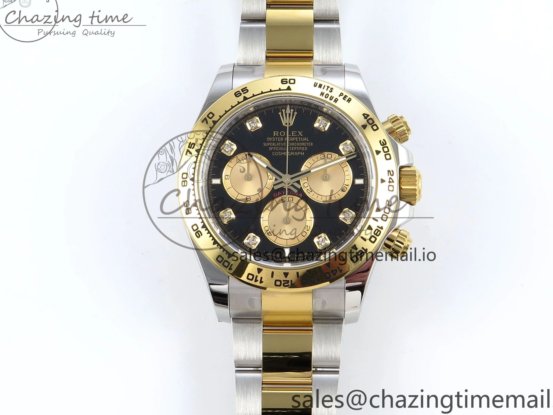 Best AAA Replica Sites Daytona SS YG 126503 on Dial FastDry Edition 736 Best Braclet YG Black 1:1 SH APSF 1228